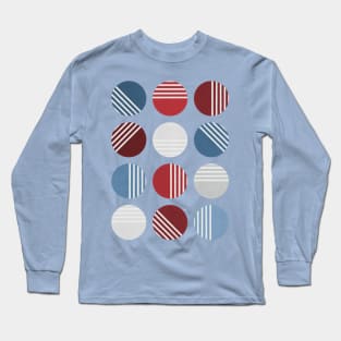 Abstract circles and white lines Long Sleeve T-Shirt